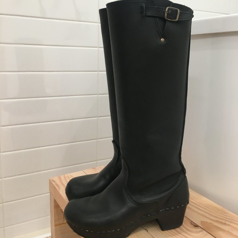 *******SOLD on Ebay**No. 6 Moto, tall knee high clog boots Size 39.